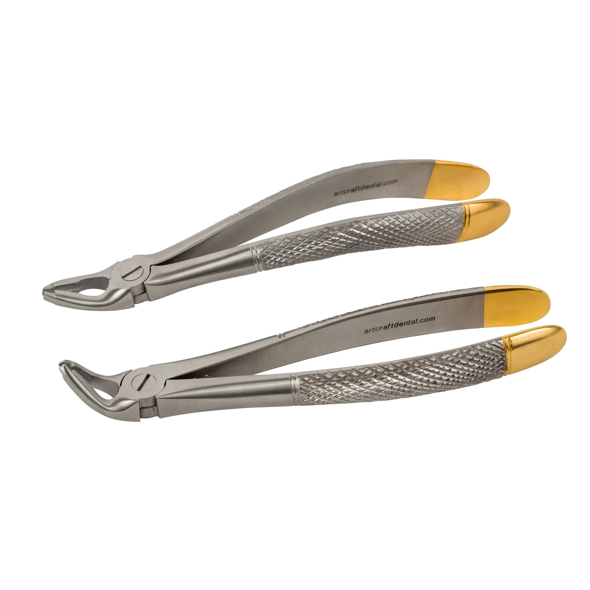 TraXion universal dental extraction forceps set designed for anterior and posterior tooth extractions. Full universal set of 2