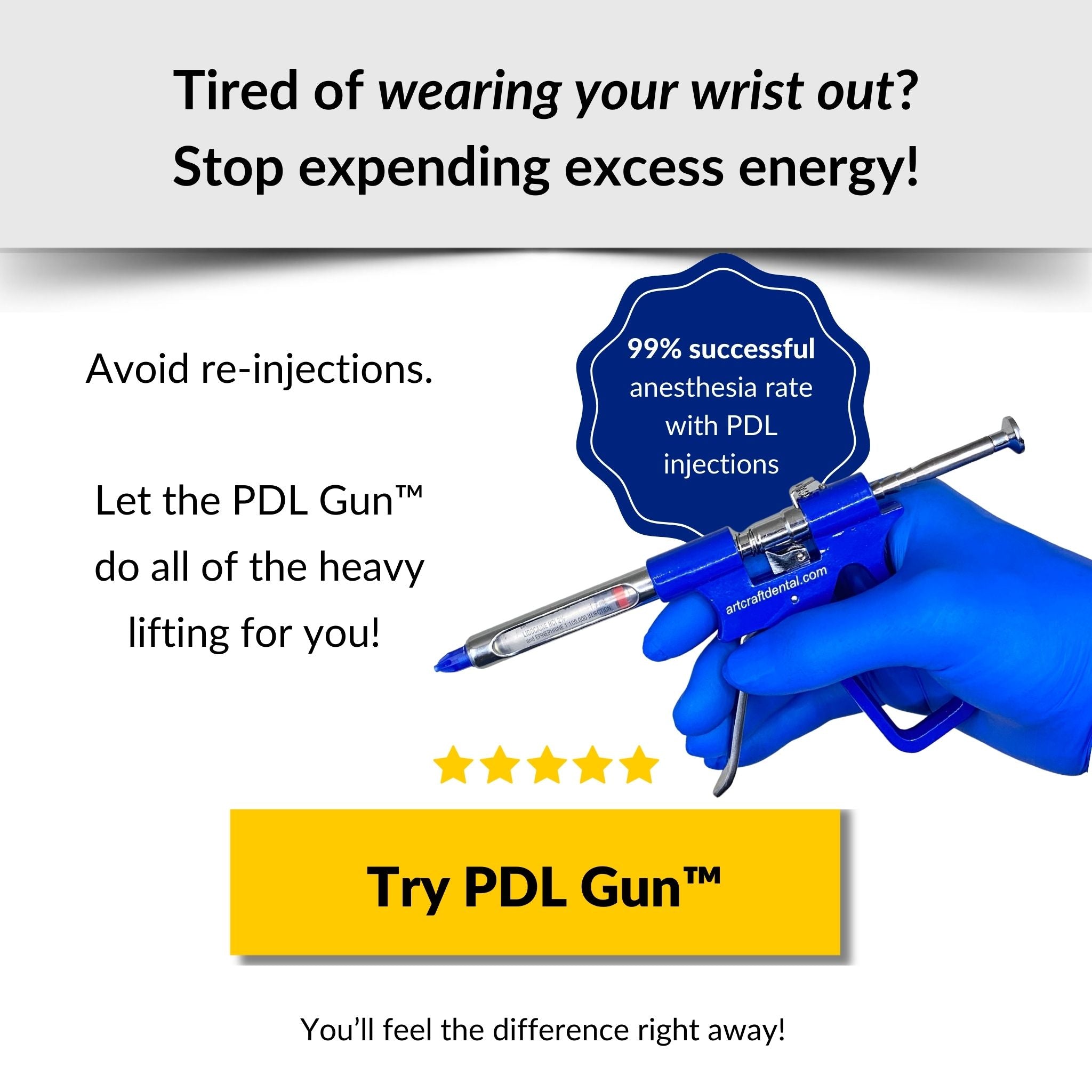 PDL Gun™ | Intraligamental Gun Syringe | ArtCraft Dental